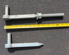GATE POST HOOK SET Galvanised steel 1x Hook to bolt 1x Hook to drive 