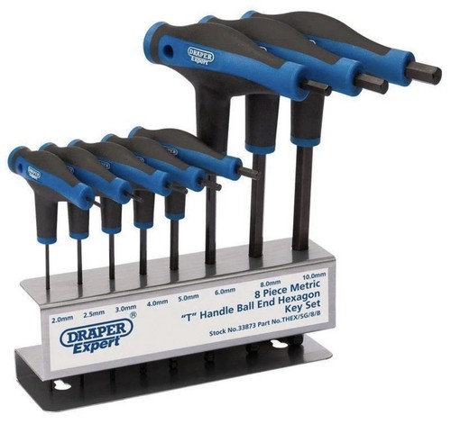 Draper handle metric ball - t-handle,