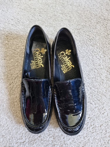 Rieker patent leather slip - leather,