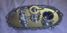 George Butler Condiment/Cruet Silver plated Set *Tray not included*