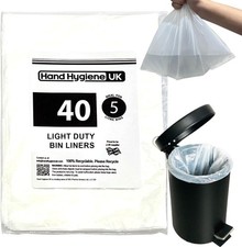 5L Pedal Bin Liners 40 Count