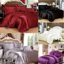 7pc Satin Bedding Sets = Duvet