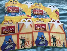 McDonalds Mulan Happy Meal Boxes (4 Boxes In Total) ( ref bx 1/114 )