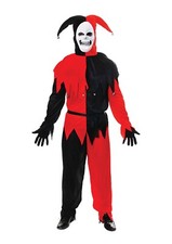Adult Evil Jester Red & Black