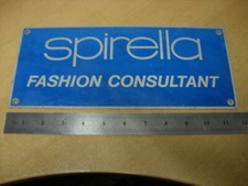 Vintage SPIRELLA Fashion Consultant Shop Sign Approx 12" x 5"