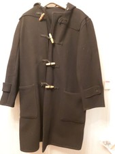 Man's Black Woollen Duffle Coat S42 chest