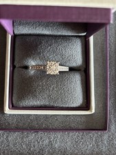Beaverbrooks 9ct White Gold .33ct Diamond Cluster Ring Size R