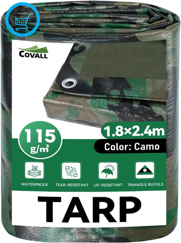 Camouflage tarpaulin x - tarpaulin, 1.8m