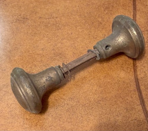 Vintage brass door - knobs, with