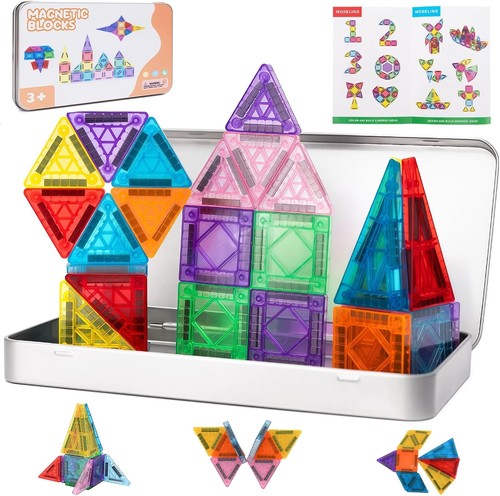Piece travel magnetic tiles - 46-piece,