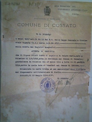 Document mune cossato - document, "mune