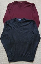 2 X MENS T.M.LEWIN V-NECK
