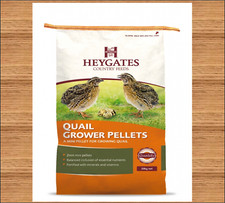 Heygates Quail Grower Pellets 20kg 2.2mm Poultry Food Complete Quail Pheasant