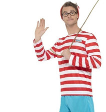⭐ SMIFFYS WHERE'S WALLY FANCY DRESS COSTUME SIZE MEDIUM/LARGE FREE POSTAGE ⭐