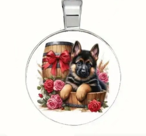 German shepherd necklace - german,