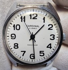 Soviet Vintage Watch Cardinal Mechanical Wristwatch Men's USSR Old Watch
