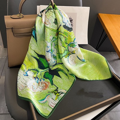 100 silk shawl women flower - silk,