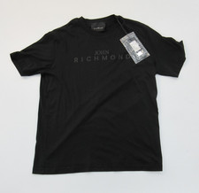 John Richmond Subtle Logo T-shirt Black Size XL RRP €180 HMP22113TS W0148