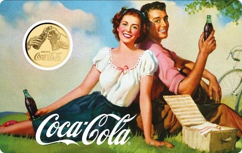 Coca cola picnic - coca-cola, gold