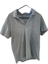 Moncler Men's Grey Polo Shirt