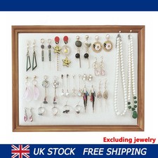 30*40Cm Linen Wooden Photo Frame Jewelry Display Stand Necklace Earring Holder