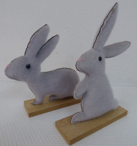 Pair easter bunny ornaments - pair,