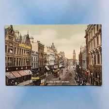 Belfast Postcard C1910 High St Clock Tower Trams Ireland