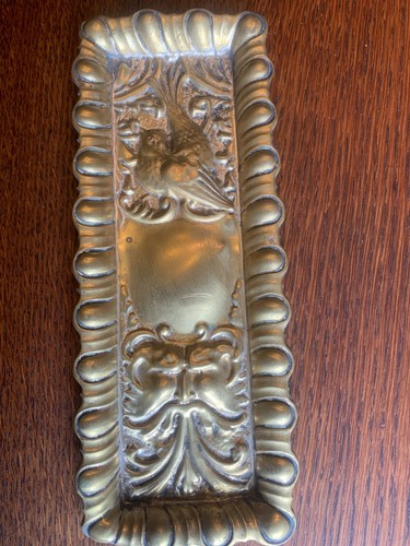 Arts crafts brass pen tray - pen,