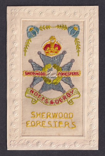 Ww1 embroidered silk postcard - ww1,