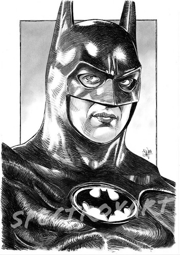 Batman original art - "the, bat"