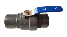 Stainless Steel Lever Ball Valve, PP Female Stopcock, In-Line - All Sizes