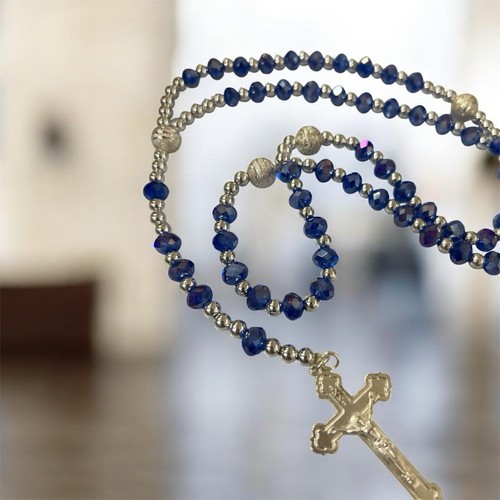 Royal blue crystal beads - blue,