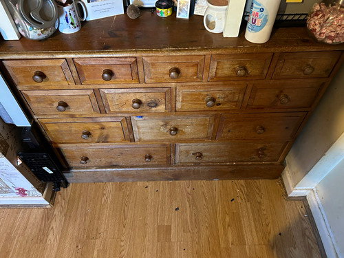 Wood drawer chest of - wood, 14-drawer