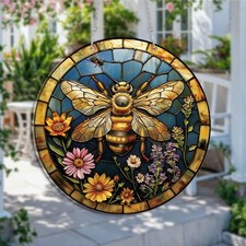 Bumble bee suncatcher stained - suncatcher,
