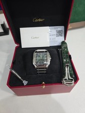 2025 Cartier Santos Large Green Dial - Unworn Full Set Box& Papers WSSA0062