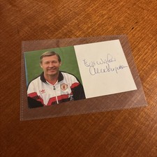 Alex Ferguson Official Manchester United club card hand signed auto autograph 