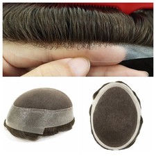 Mens Toupee Human Hair System