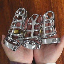 Male Metal Chastity Cage Belt