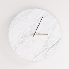 Real Marble Coffee Table Side End Table Console Clock Gold Rose Frame Stone