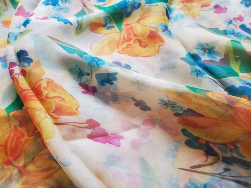 Italian chiffon silk 100 - silk, 100%
