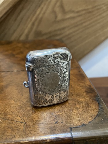 Antique edwardian silver vesta - antique,