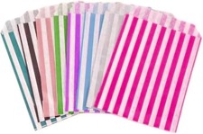Striped Paper Candy  Bags