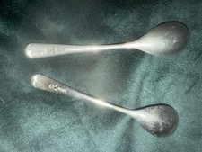 X2 Air Military Silver Plated Tea Spoons , Dated 1938