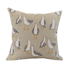 Beige Seagull Cushion. Double