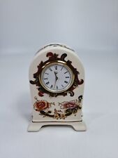 Mason's Mandalay Miniature Clock Floral Decorative England Gift Cottage