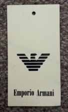 ARMANI CLOTHING TAG LABEL.