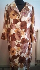 L K Bennett Retro 1960/70s Look Summer Coat, Jacket ,Silk,Linen Floral Size 14