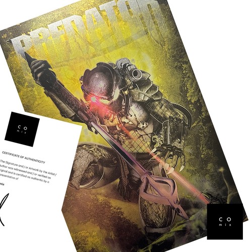 Predator signed ltd - a4, foil