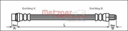 Flexible brake hose 4114711