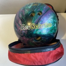 Bowling Ball, Name James, Green & Purple, 14LB, With Bag, 24 HOUR PRICE SLAM